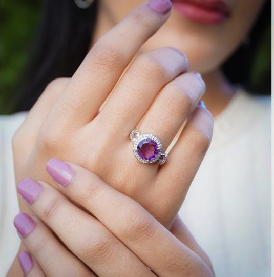 Vintage Amethyst Engagement Ring, Amethyst Wedding Ring, Promise Ring,  Antique Purple Gemstone Ring Natural Amethyst Silver Women Ring | Katre  Silver Jewelry Store