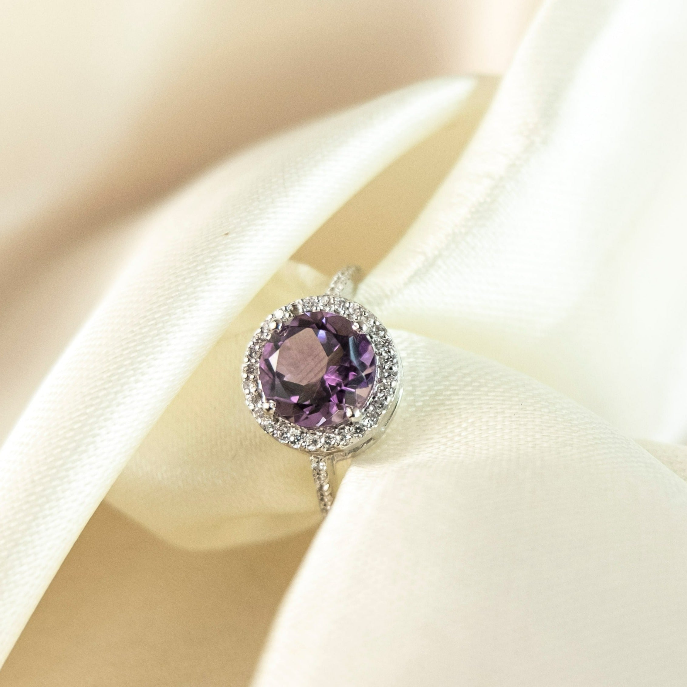 Beaming Exotic Purple Amethyst Ring || 14k Vermeil Yellow Gold || Braz –  Nature's Treasures