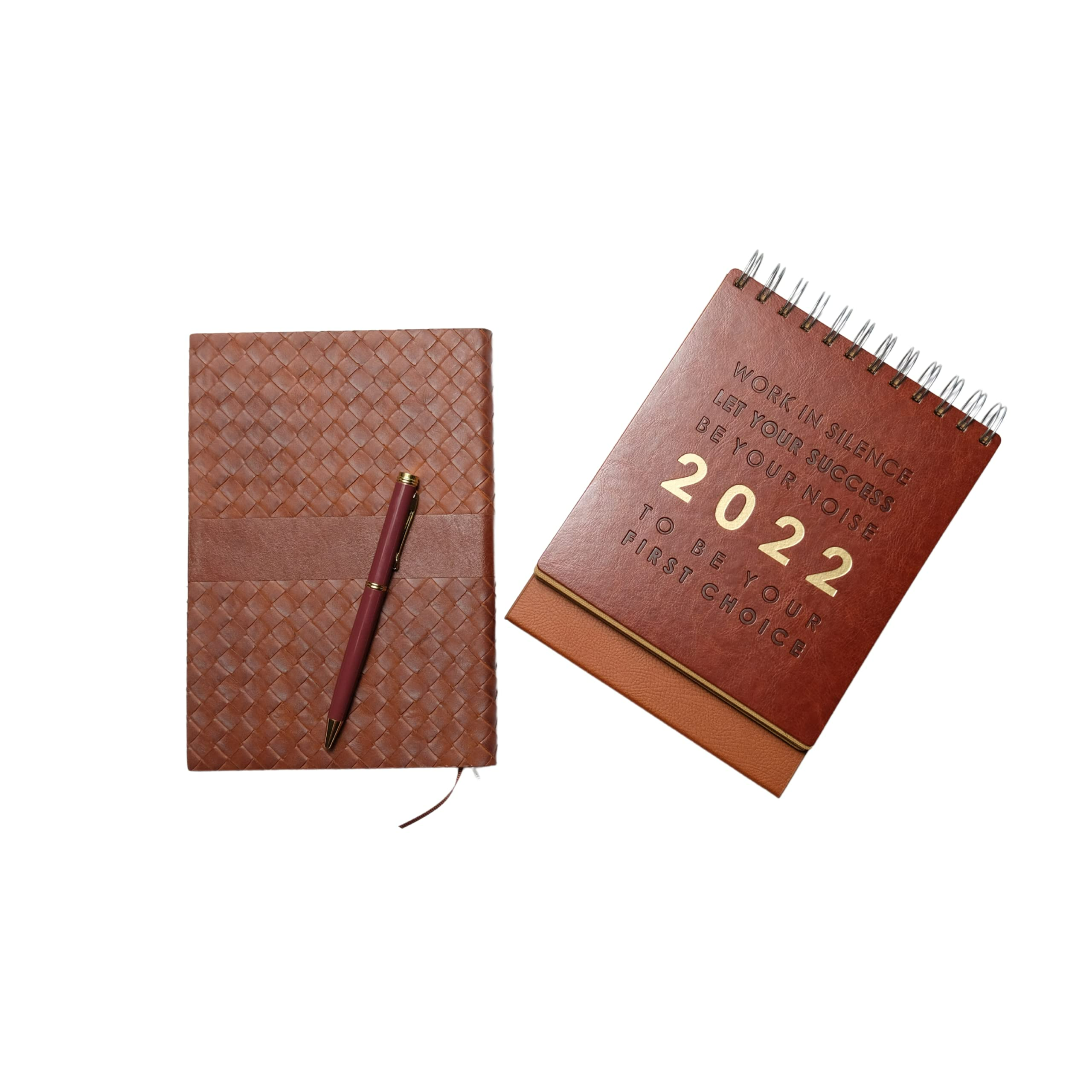 DurmarShana BIBELOT 4-in-1 Leather Combo with Pen, Planner Diary, Diaries, and 2022 Calendar.